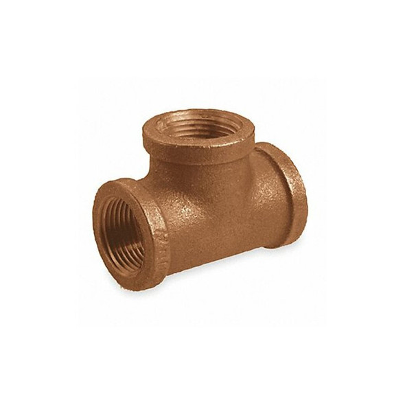 Tee Red Brass Tee, 3/4 in Female NPT X 3/4 in Female NPT