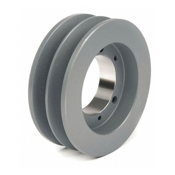 1/2 in to 1-5/8 in Quick Detachable Bushed Bore 2 Groove V-Belt Pulley 5.3 in OD