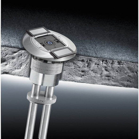 Poke-Through Box, 27 cu in, Wiring Box Type, 1 Gang, Steel, Round Shape