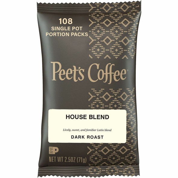 Peet's House Blend Coffee - Regular - Medium - 2.5 oz Per Pack - 18 / Box