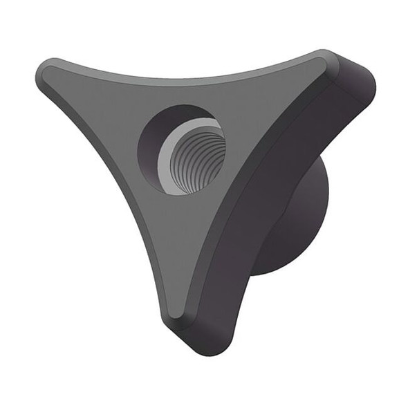 Three Prong Knob, 1/4-20 Thread Size, 1"L, Steel