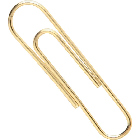 ACCO Paper Clips - Jumbo - 20 Sheet Capacity - Long Lasting, Durable - Gold - 50 / Pack