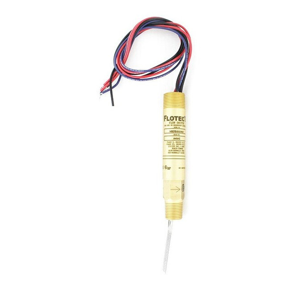 Mini-size flow switch, brass upper and lower body, 2" NPT, less tee.