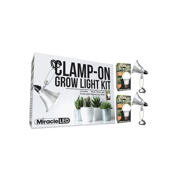 Miracle Led Wide Angle LED Clamp-On Grow Light,PK2 601310