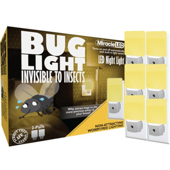 Miracle Led Bug Light Night Light Amber Glow to,PK6 602182
