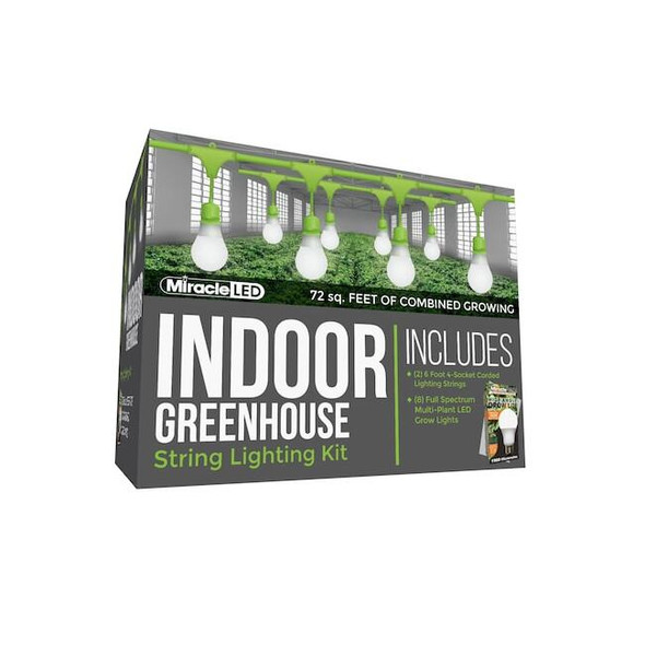 Miracle Led Wide Angle 4-Socket Corded LED Grow,PK2 601194