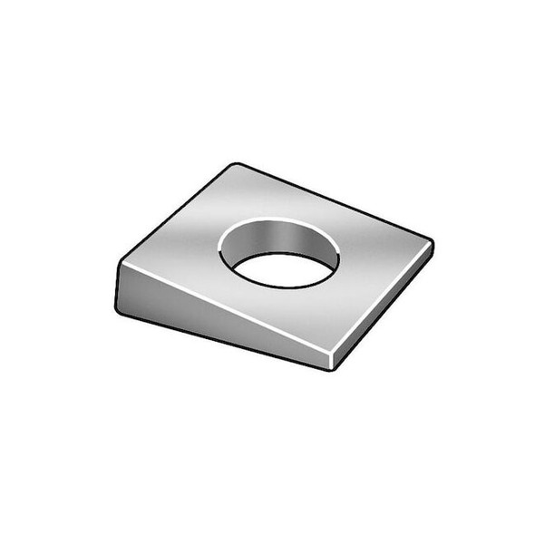 Beveled Washer, Fits Bolt Size 3/8 in ,Malleable Iron Galvanized Finish, 600 PK