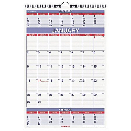 At-A-Glance Wall Calendar,15-1/2x22-3/4 In. AAGPM628