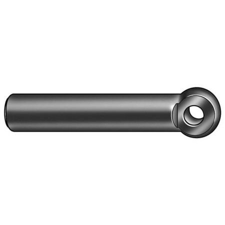 Eye Bolt With Shoulder, 3/8"-16, 2-13/16 in Shank, 3/8 in ID, Steel, black oxide