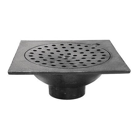 Jones Stephens Square Bell Trap, cast iron, 3", No-Hub D76303