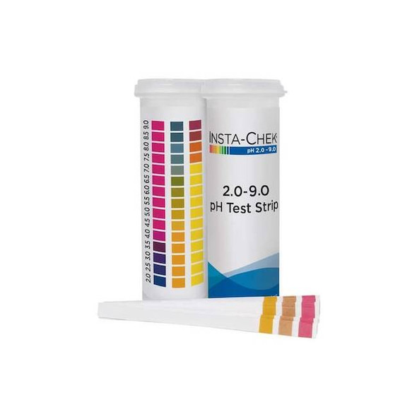 Hydrion pH Test Strips,3 1/4 in L,1/4 in W,PK600 82090