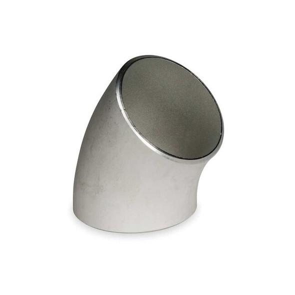 3/4 in Butt Weld 304L Stainless Steel Long Radius 45Â° Elbow Schedule 40