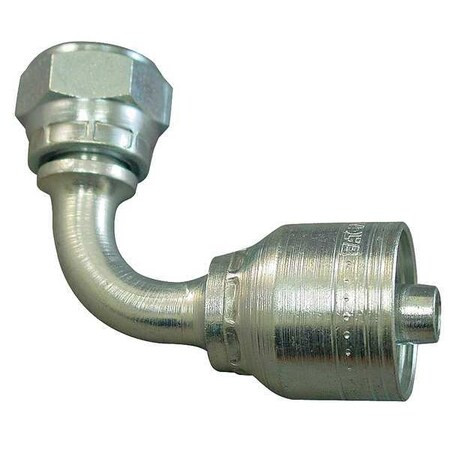 Eaton Aeroquip Hose Fitting, Crimp, BSPP, 90, 5/8, G 5/8 1A10BFB10