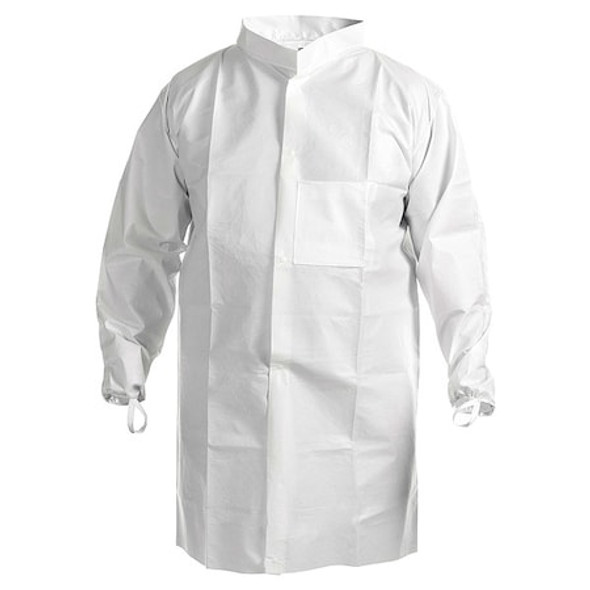 Kimtech Kimtech A7 Lab Coat, SMS, Snaps Closure, White, 2XL, 30 PK 47655