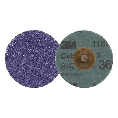 3m Cubitron Quick-Change Disc,Ceramic,3 in Dia.,PK50 7100332346