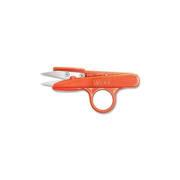 Thread Quick-Clip Snips, 1 in Cut L, Straight Cut, Single-Ring Handle, Fabric-Thread