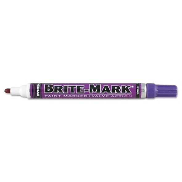 BRITE-MARK® Medium Permanent Paint Marker, Valve Action, Violet Pack of 12