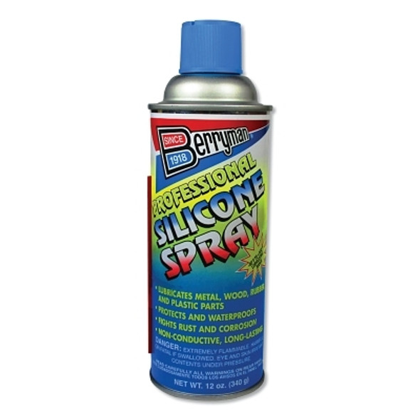 Professional Silicone Spray, 12 oz, Aerosol with Extension Tube Pack of 12