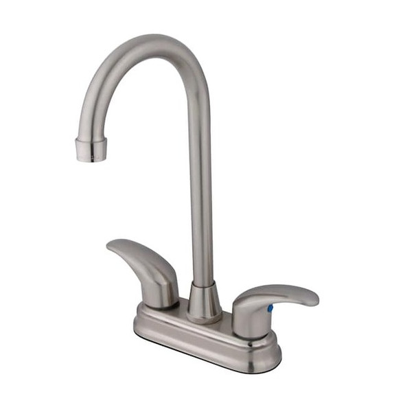 Kingston Brass KB6498LL 4" Center Bar Faucet, Manual, 4" Mount, 2 Hole KB6498LL