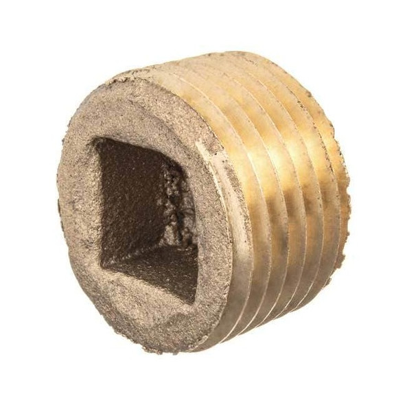 Manufacturer Varies Brass Square Socket Plug, Male NPT ZUSA-PF-10557
