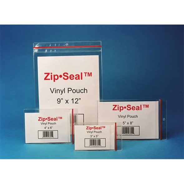 Hol-Dex Zip Seal Pouch,Self Adhsv, 5in.x8in,PK25 ZSA-58