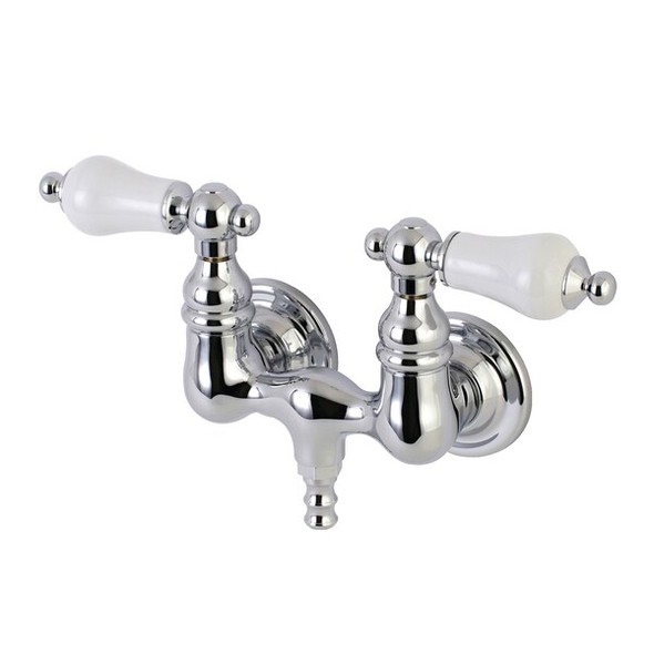 Wall-Mount Clawfoot Tub Faucet, Polished Chrome, Tub Wall Mount