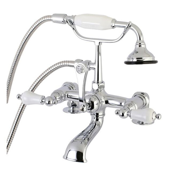 Deck-Mount Clawfoot Tub Faucet, Polished Chrome, Deck Mount