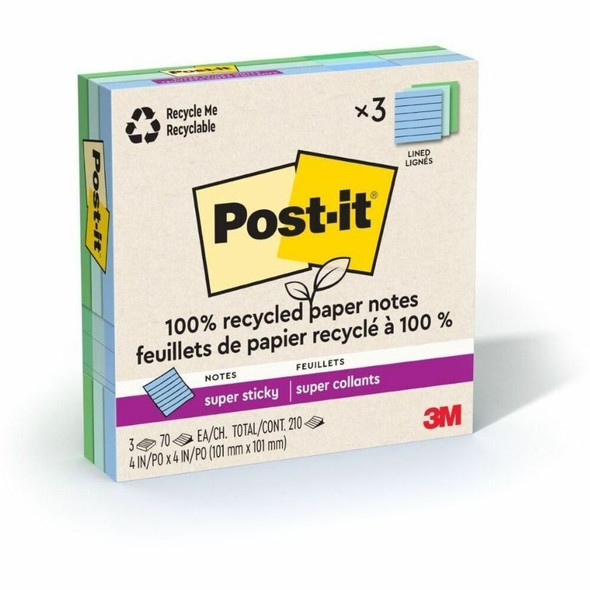 Post-it&reg; Super Sticky Adhesive Note 675R3SST