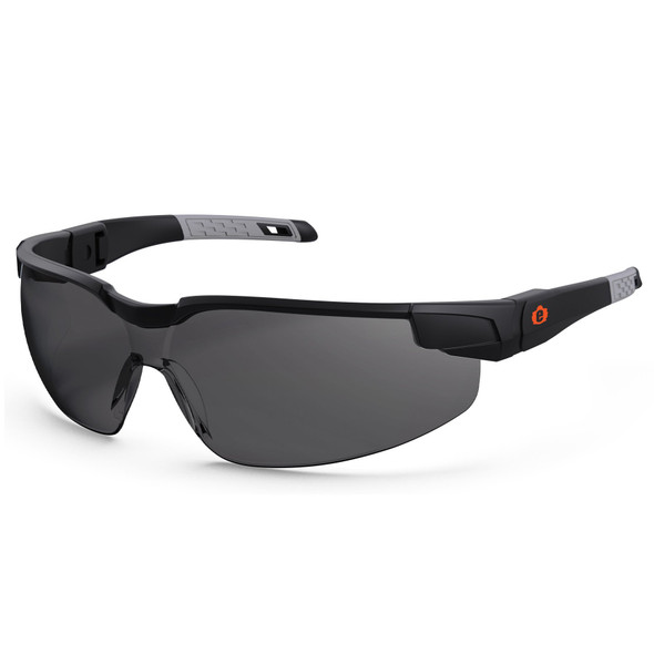 DELLENGER, Safety Glasses, Uncoated, Matte Black Frame, Half-Frame