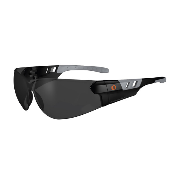 SAGA, Safety Glasses, Anti-Fog, Smoke Lens, Matte Black Frame, Frameless