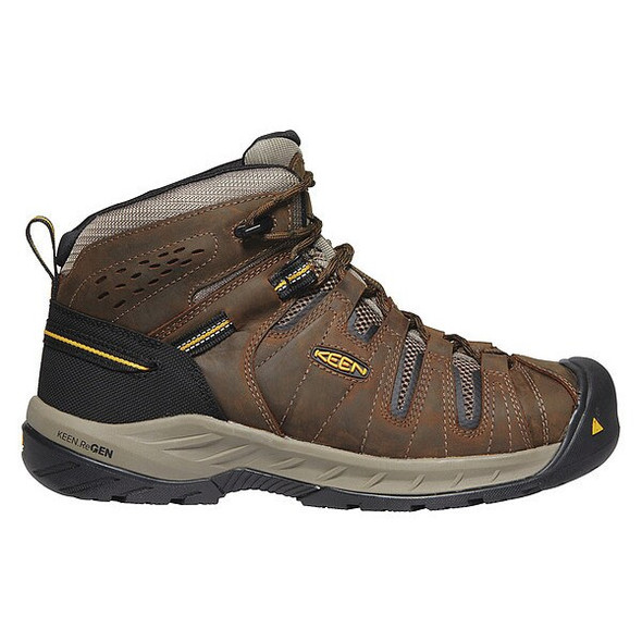 Men's Hiker Boot, 10 D, Steel Toe, 5 in H, Cascade Brown/Golden Rod, 1023228