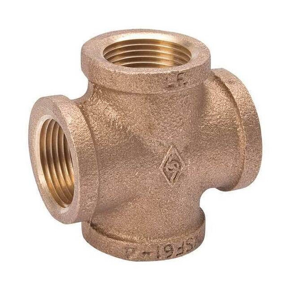 Cross Brass Cross, 3/8 in Female NPT X 3/8 in Female NPT