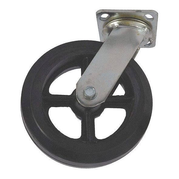 Dayton Mold-On Rubber Caster,Swivel,8 In MH13X47601G