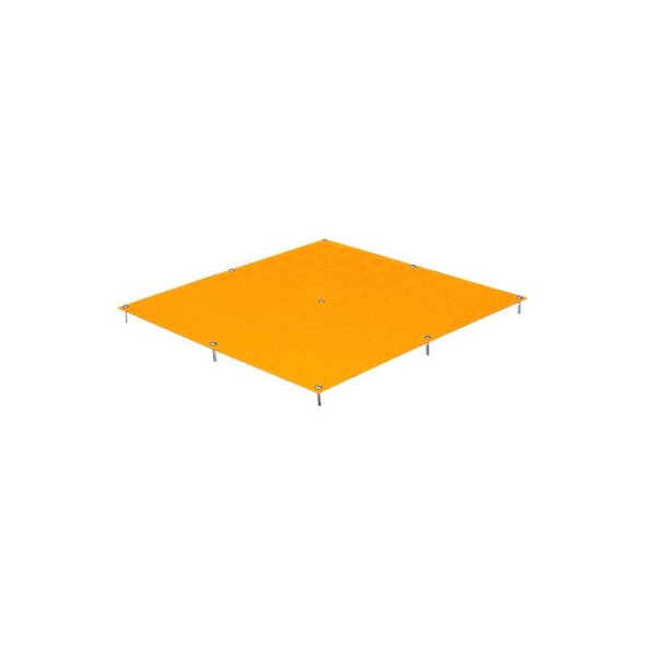 Detectable Warning Tile Steel Yellow, 36 in W x 24 in L, 1/16 in Thick