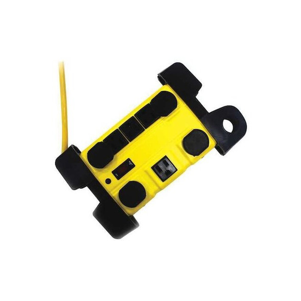 Manufacturer Varies Outlet Strip, Surge, 8 5-15R, 5-15P, 12 ft., Yellow 52NY58