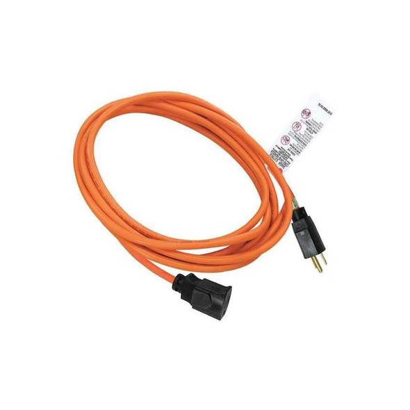 SJTW Locking Extension Cord, 16 AWG 1 Outlet, 5-15R, Orange, PVC, 5-15P, 10ft