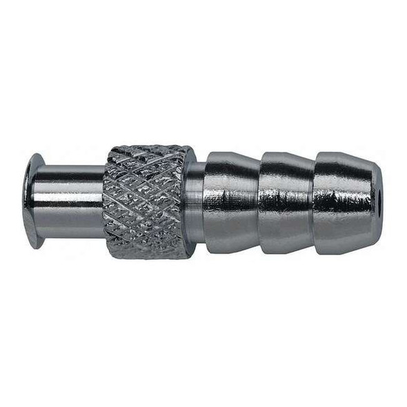 Female Luer Barb Adapter, Female, 303 Stainless Steel, Silver