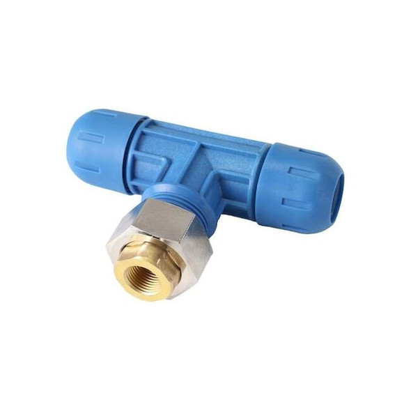 Rapidair Tee, Nylon, Comp 3/4 in, 3/4 in,FNPT1/2" F1009