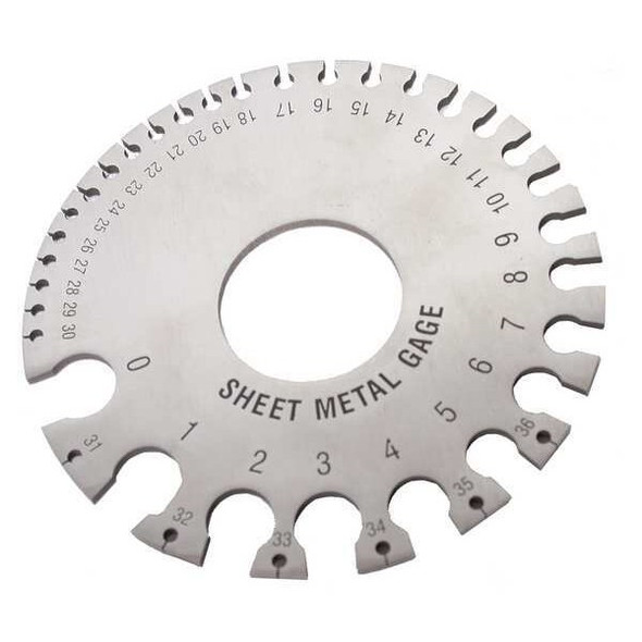 Woodward Fab Sheet Metal Thickness Gauge, 0 to 36 WFSG