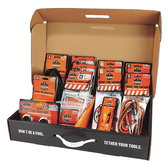Ergodyne Tool Tethering Kit,Black/Green/Orange 3186