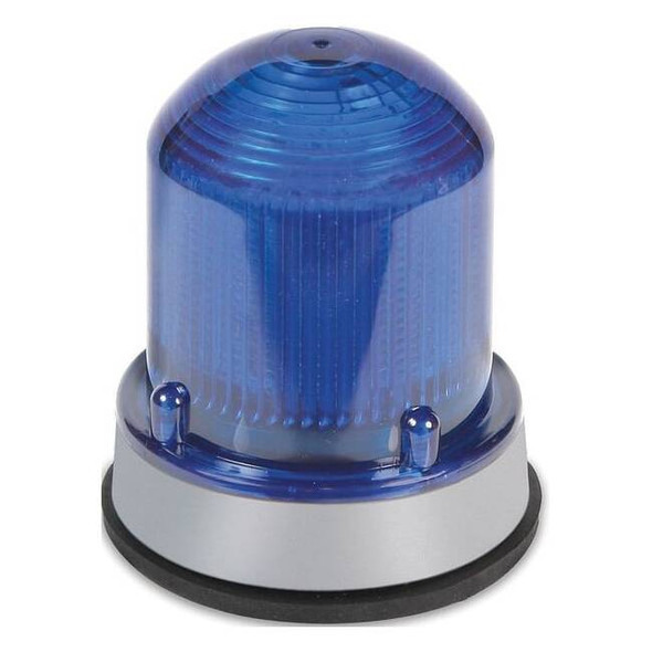 Warning Light, Blue, LED, 120V AC, 420 FPM, 3 1/4 in Dia.
