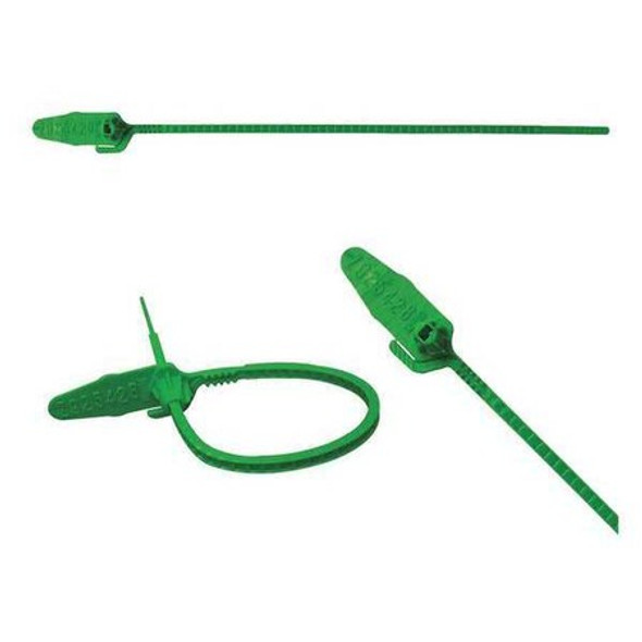 Elc Security Products Pull-Tight Seals,Green,Unfinished,PK250 061N21PPGR