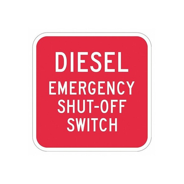 Facility Sign, 12 in H, 12 in W, Aluminum, Square, English, T1-1768-HI_12x12