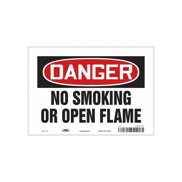 Safety Sign, 7" H, 10" W, Vinyl, Vertical Rectangle, English, 474T74