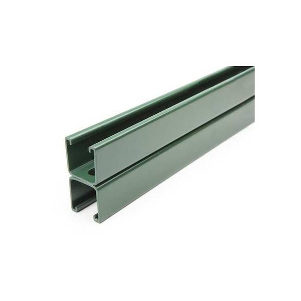 Back to Back Strut, Slotted, Steel, Painted, 9/16 in x 1-1/8 in Hole Size, Green