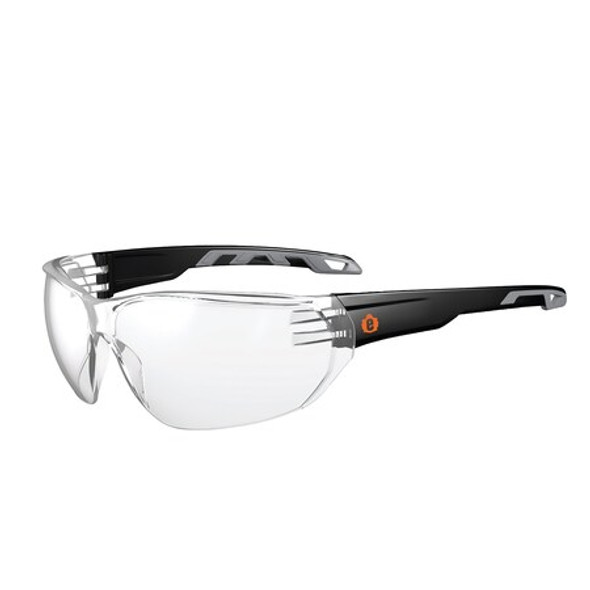 VALI, Safety Glasses, Anti-Fog, Clear Lens, Matte Black Frame Frame, Frameless