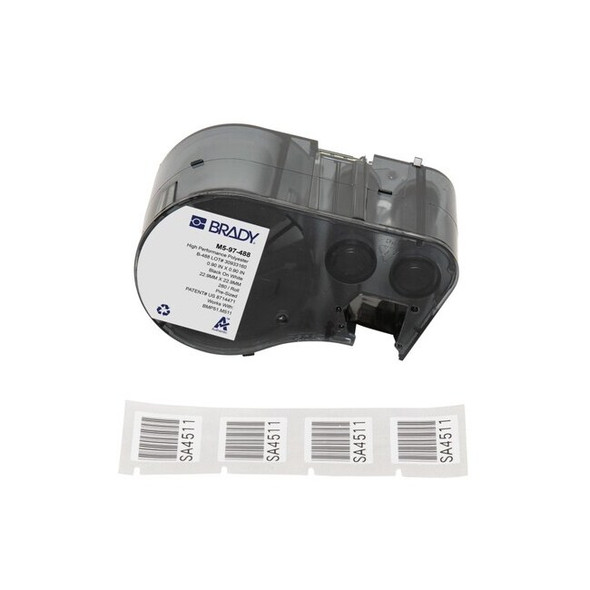 Brady Label/RibbonCartridge,White,29/32inW M5-97-488