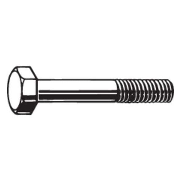 Grade A325, 1"-8 Structural Bolt, Plain Steel, 4 in L, 5 PK