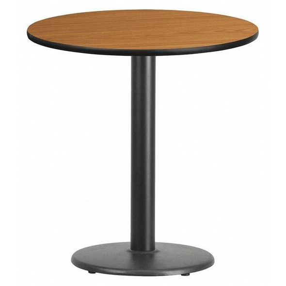 Round Natural Laminate Table, Laminate Top, Wood Grain