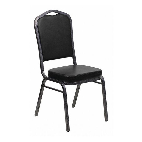 Hercules Banquet Chair, Black Back, 17-1/4 in W 20-1/4" L 38" H, Vinyl Seat